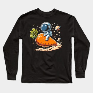 Space Carrot Ride - Embrace the Veggie Wave Long Sleeve T-Shirt